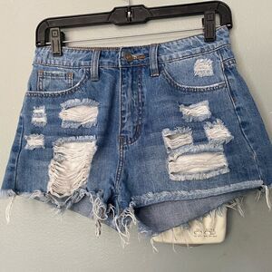 Nature Denim distressed cut off Jean Shorts 2